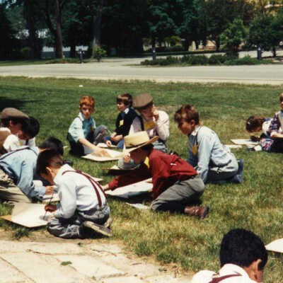 Churchville Schoolhouse, School District 205 students