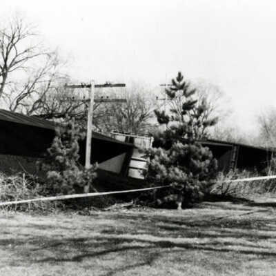Illinois Central Railroad train wreck