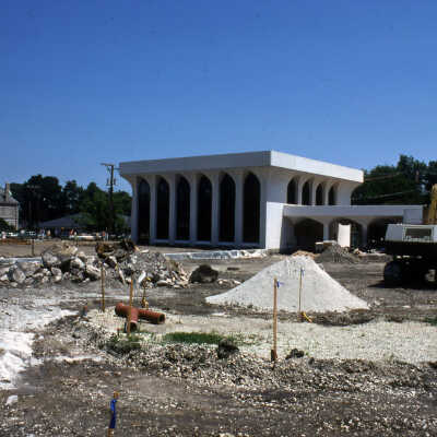 Elmhurst National Bank Annex, landscaping preparation