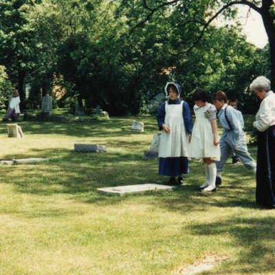 Churchville Schoolhouse, School District 205 students in Churchville Cemetery