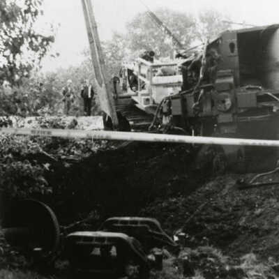 Illinois Central Railroad train wreck
