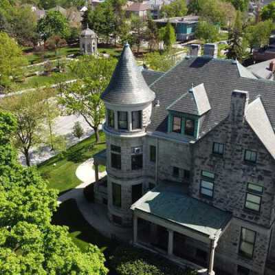 Aerial View of the Glos Mansion