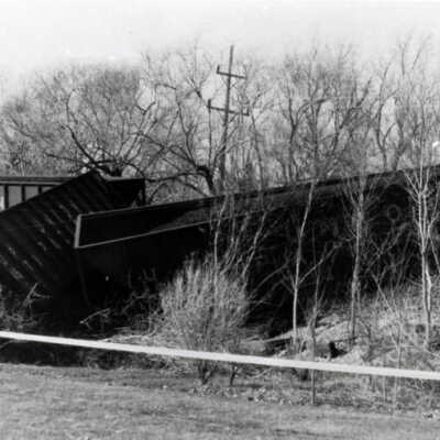 Illinois Central Railroad train wreck