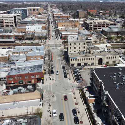 Aerial View of Downtown Elmhurst