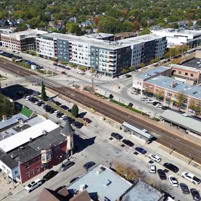 Aerial View of Cottage Hill Railroad Crossing