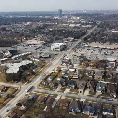 Aerial View, Intersection of S. York Street and Butterfield Road