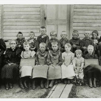 Churchville Schoolhouse Students and Teacher