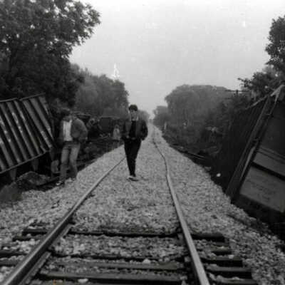 Illinois Central Railroad train wreck