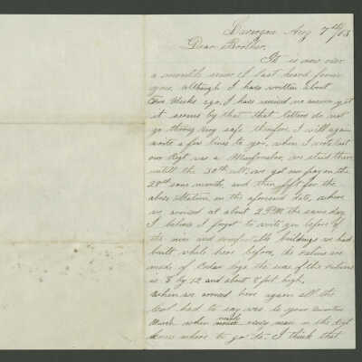 Civil War-era Letter to Frederick Fischer