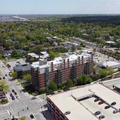 Aerial View of Downtown Elmhurst