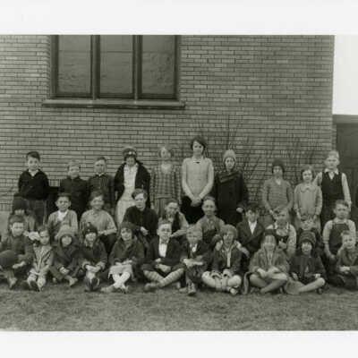 Churchville Schoolhouse, students, 1930