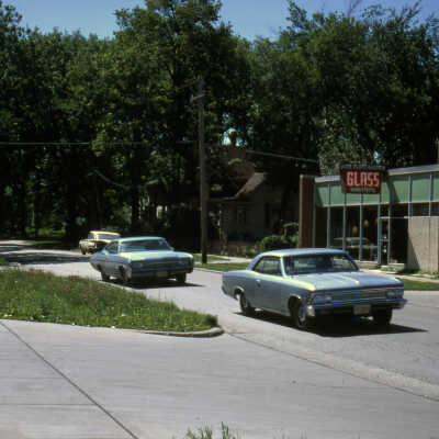 Second Street, looking west from Addison Avenue