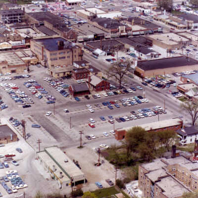 Aerial View of Downtown Elmhurst