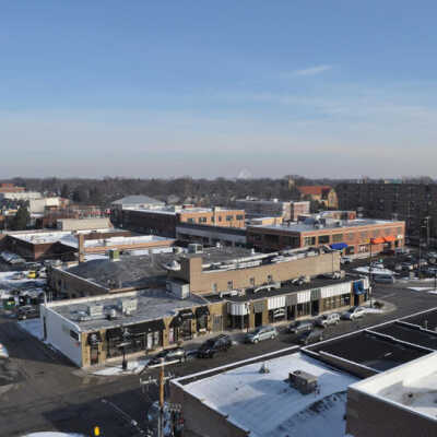 View from Addison Avenue Parking Deck