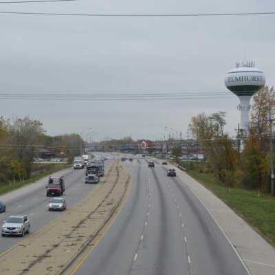 IL Route 83 from the Prairie Path