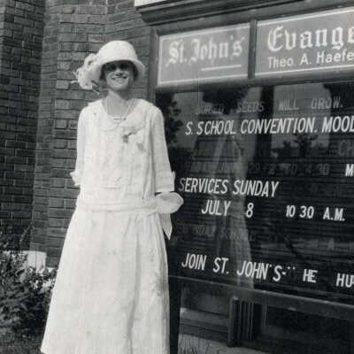 Woman at St. John's Evangelical Church