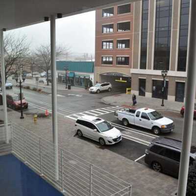 View of Addison Avenue from Fitness Formula Clubs Gym