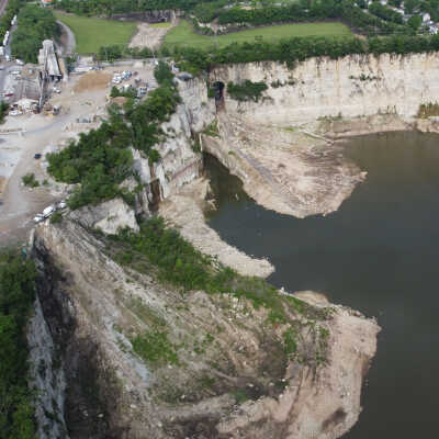 Aerial View of Elmhurst-Chicago Stone Quarry