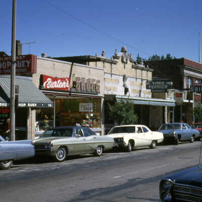 N. York Street, storefronts