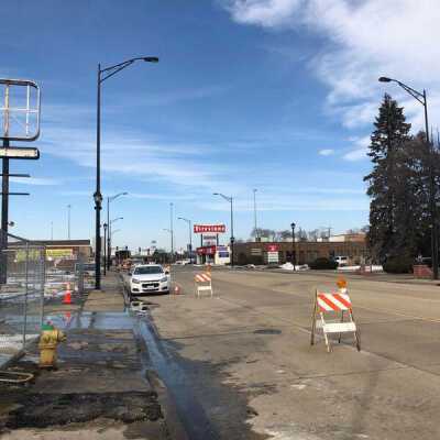 N. York Street Looking North Towards Lake Street
