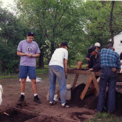 Churchville Schoolhouse, property excavation