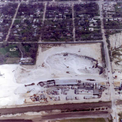Aerial View of Elmhurst Chicago Stone Company Quarry