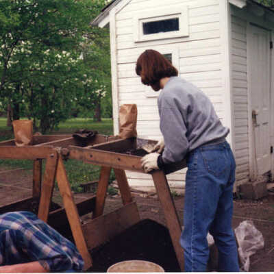 Churchville Schoolhouse, property excavation