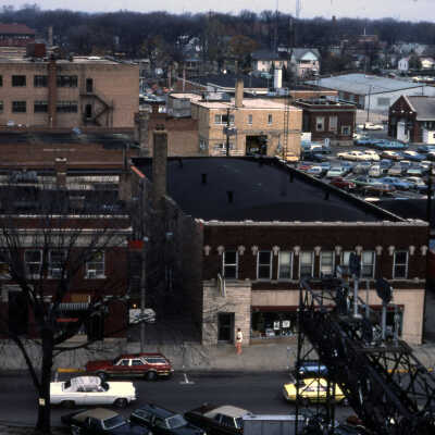East First Street from the roof of the Elmhurst National Bank Building