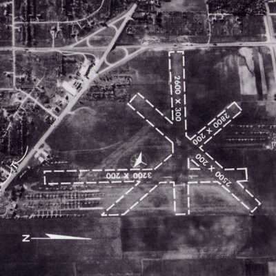 Elmhurst Airport, aerial view on Lake Street