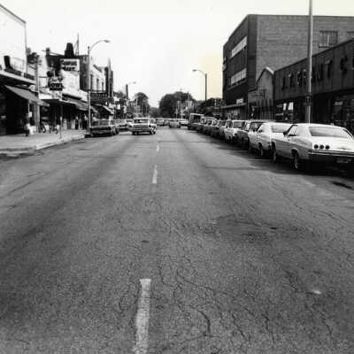 York Street, north from 109 N. York