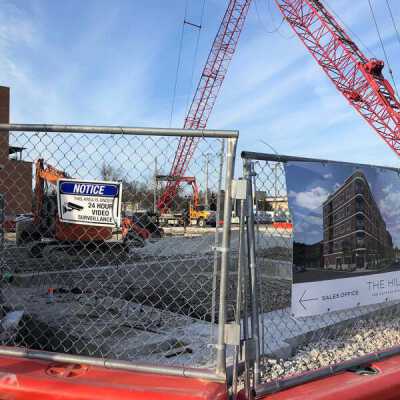 Construction of condominium complex at 105 Cottage Hill Avenue
