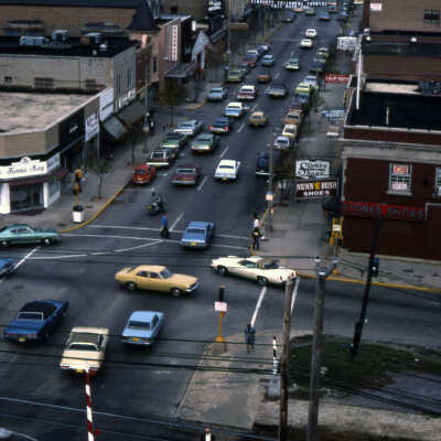 North York Street, view from the roof of the Elmhurst National Bank Building, 105 S. York