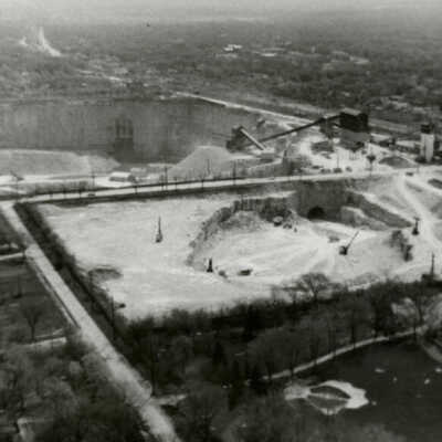 Aerial View of the Elmhurst-Chicago Stone Quarry