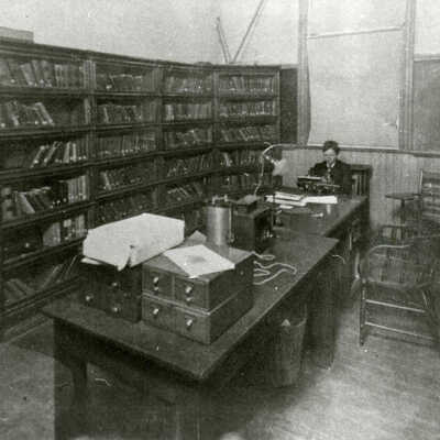 Elmhurst High School Office and Library 1909