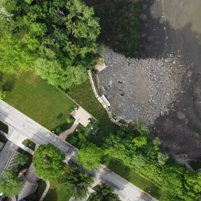 Aerial View of Elmhurst Quarry Overlook