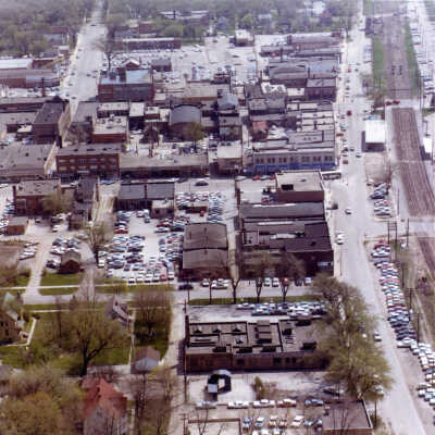 Aerial View of Downtown Elmhurst