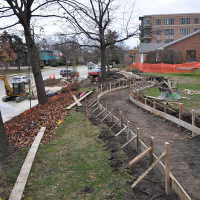 Glos Mansion, walkway construction
