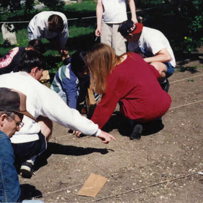 Churchville Schoolhouse, property excavation
