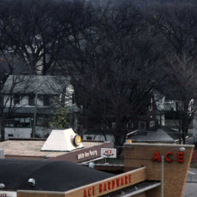 Aerial view of Len's Ace Hardware