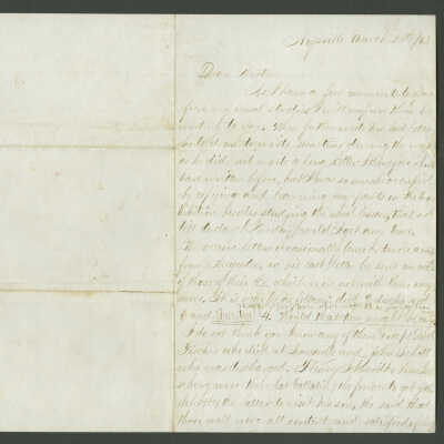 Civil War-era Letter to Frederick Fischer