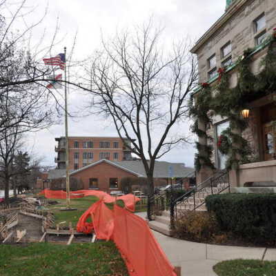 Glos Mansion, walkway construction