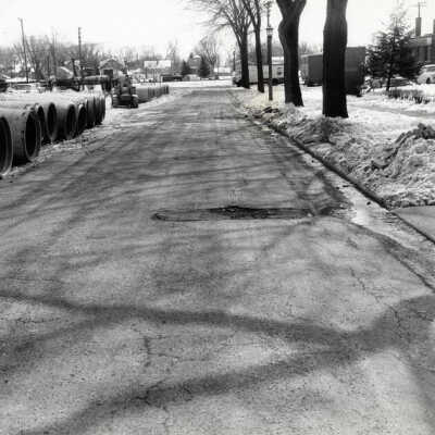 Oak Street, looking south from 118 Oak Street