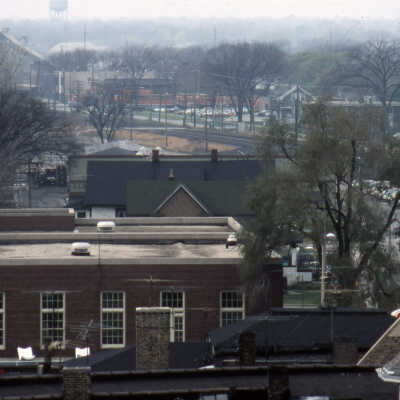Elmhurst looking west from the roof of the Elmhurst National Bank Building