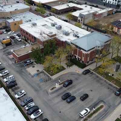 Aerial View, Elmhurst City Hall