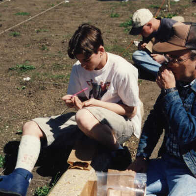 Churchville Schoolhouse, property excavation