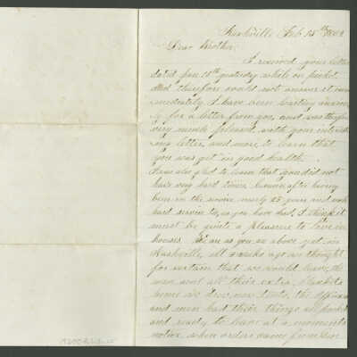 Civil War-era Letter to Frederick Fischer