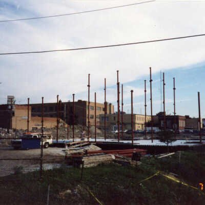 Elmhurst Police Station, under construction