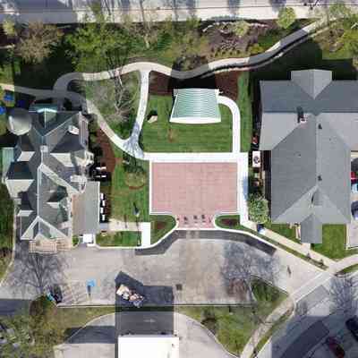 Aerial View of Elmhurst History Museum Grounds