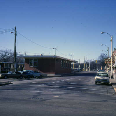First Street, looking west from York Street