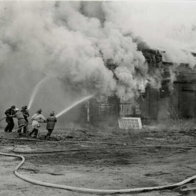 Elmhurst Fire Department Practice Burn of People's Coal Barn